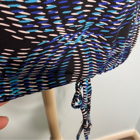 Worthington Black Blue Blouse - Picture 6 of 7